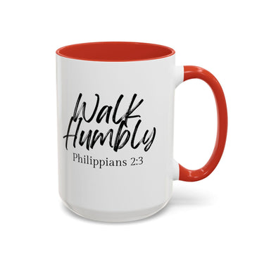 Faith Culture - Walk Humbly - Philippians 2:3 Christian Coffee Mug