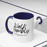 Faith Culture - Walk Humbly - Philippians 2:3 Christian Coffee Mug