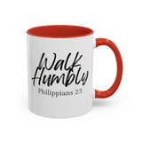 Faith Culture - Walk Humbly - Philippians 2:3 Christian Coffee Mug