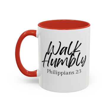 Faith Culture - Walk Humbly - Philippians 2:3 Christian Coffee Mug