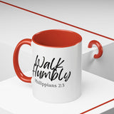 Faith Culture - Walk Humbly - Philippians 2:3 Christian Coffee Mug