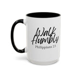 Faith Culture - Walk Humbly - Philippians 2:3 Christian Coffee Mug