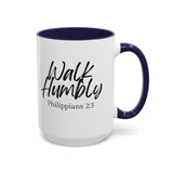 Faith Culture - Walk Humbly - Philippians 2:3 Christian Coffee Mug