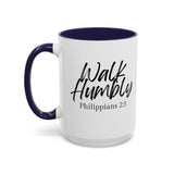 Faith Culture - Walk Humbly - Philippians 2:3 Christian Coffee Mug