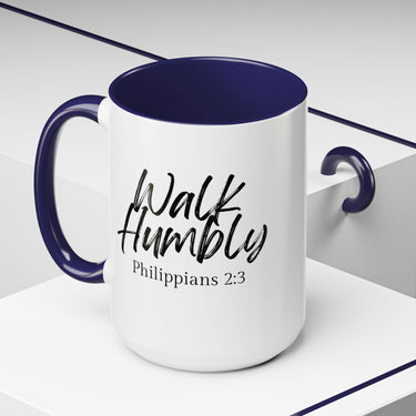 Faith Culture - Walk Humbly - Philippians 2:3 Christian Coffee Mug