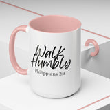 Faith Culture - Walk Humbly - Philippians 2:3 Christian Coffee Mug