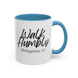 Faith Culture - Walk Humbly - Philippians 2:3 Christian Coffee Mug