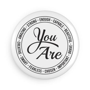 Faith Culture - You Are Affirmations -Christian Button Magnet, Round (1 & 10 pcs)