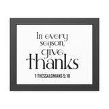 Give Thanks Christian Framed Wall Art | 1 Thessalonians 5:18 - Faith Culture