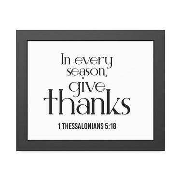 Give Thanks Christian Framed Wall Art | 1 Thessalonians 5:18 - Faith Culture
