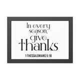 Give Thanks Christian Framed Wall Art | 1 Thessalonians 5:18 - Faith Culture