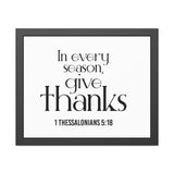 Give Thanks Christian Framed Wall Art | 1 Thessalonians 5:18 - Faith Culture