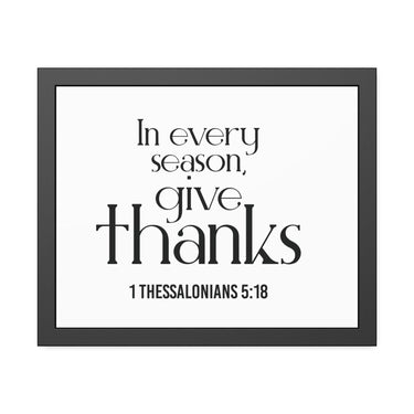 Give Thanks Christian Framed Wall Art | 1 Thessalonians 5:18 - Faith Culture