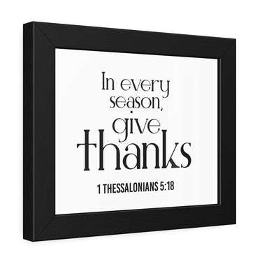 Give Thanks Christian Framed Wall Art | 1 Thessalonians 5:18 - Faith Culture