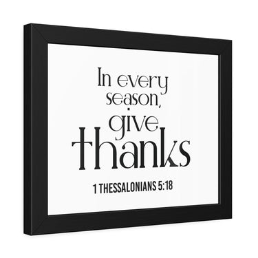 Give Thanks Christian Framed Wall Art | 1 Thessalonians 5:18 - Faith Culture
