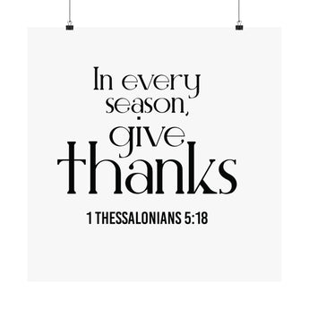 Give Thanks Christian Poster | 1 Thessalonians 5:18 - Faith Culture