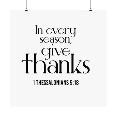Give Thanks Christian Poster | 1 Thessalonians 5:18 - Faith Culture