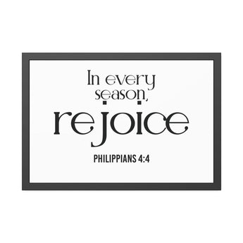 Rejoice Christian Framed Wall Art | Philippians 4:4 - Faith Culture