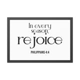 Rejoice Christian Framed Wall Art | Philippians 4:4 - Faith Culture
