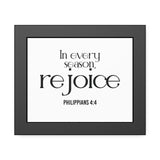 Rejoice Christian Framed Wall Art | Philippians 4:4 - Faith Culture