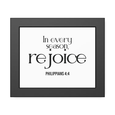 Rejoice Christian Framed Wall Art | Philippians 4:4 - Faith Culture