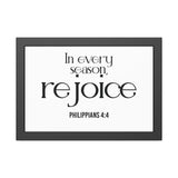 Rejoice Christian Framed Wall Art | Philippians 4:4 - Faith Culture