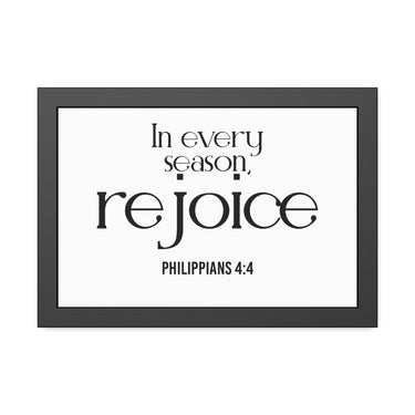 Rejoice Christian Framed Wall Art | Philippians 4:4 - Faith Culture