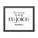 Rejoice Christian Framed Wall Art | Philippians 4:4 - Faith Culture