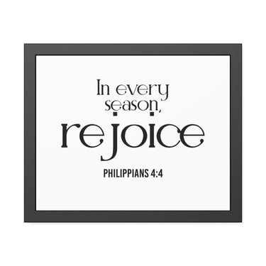 Rejoice Christian Framed Wall Art | Philippians 4:4 - Faith Culture