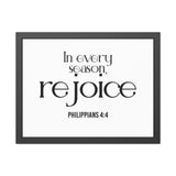 Rejoice Christian Framed Wall Art | Philippians 4:4 - Faith Culture