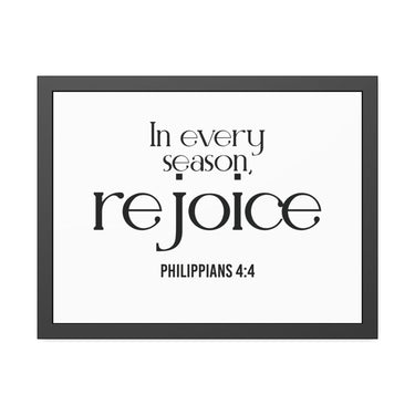 Rejoice Christian Framed Wall Art | Philippians 4:4 - Faith Culture