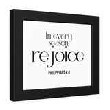 Rejoice Christian Framed Wall Art | Philippians 4:4 - Faith Culture