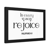 Rejoice Christian Framed Wall Art | Philippians 4:4 - Faith Culture