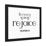 Rejoice Christian Framed Wall Art | Philippians 4:4 - Faith Culture