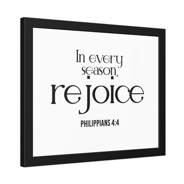 Rejoice Christian Framed Wall Art | Philippians 4:4 - Faith Culture