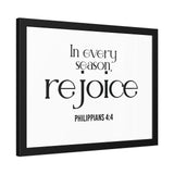 Rejoice Christian Framed Wall Art | Philippians 4:4 - Faith Culture