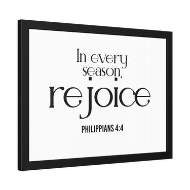 Rejoice Christian Framed Wall Art | Philippians 4:4 - Faith Culture