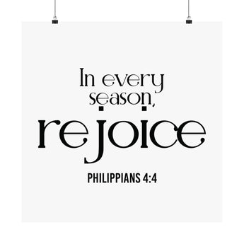 Rejoice Christian Poster | Philippians 4:4 - Faith Culture