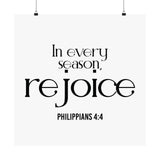 Rejoice Christian Poster | Philippians 4:4 - Faith Culture