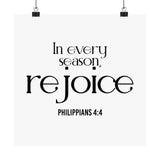 Rejoice Christian Poster | Philippians 4:4 - Faith Culture
