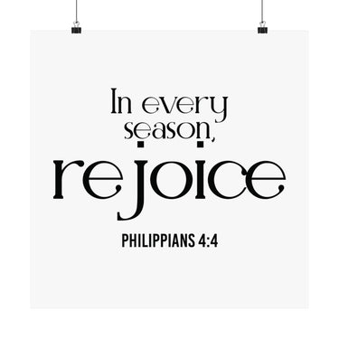 Rejoice Christian Poster | Philippians 4:4 - Faith Culture