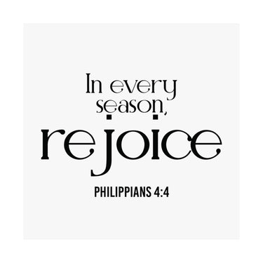 Rejoice Christian Poster | Philippians 4:4 - Faith Culture