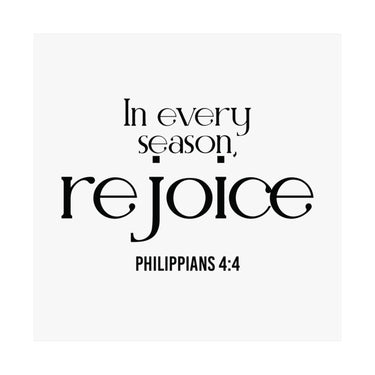Rejoice Christian Poster | Philippians 4:4 - Faith Culture