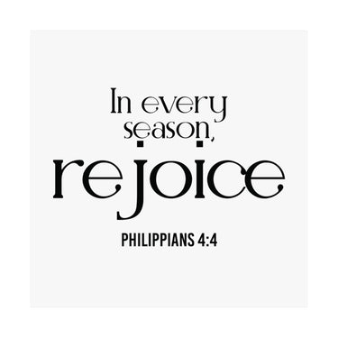 Rejoice Christian Poster | Philippians 4:4 - Faith Culture