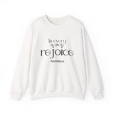 Rejoice Christian Sweatshirt | Philippians 4:4 - Faith Culture