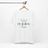 Rejoice Christian T-Shirt | Philippians 4:4 - Faith Culture