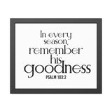 Remember His Goodness Christian Framed Wall Art | Psalm 103:2 - Faith Culture
