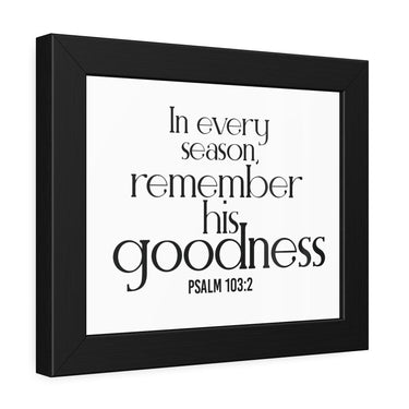 Remember His Goodness Christian Framed Wall Art | Psalm 103:2 - Faith Culture