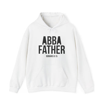 Abba Father Christian Hoodie – Romans 8:15 in white | Faith Culture