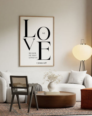 Beloved by God Christian wall art inspired by 1 John 4:19